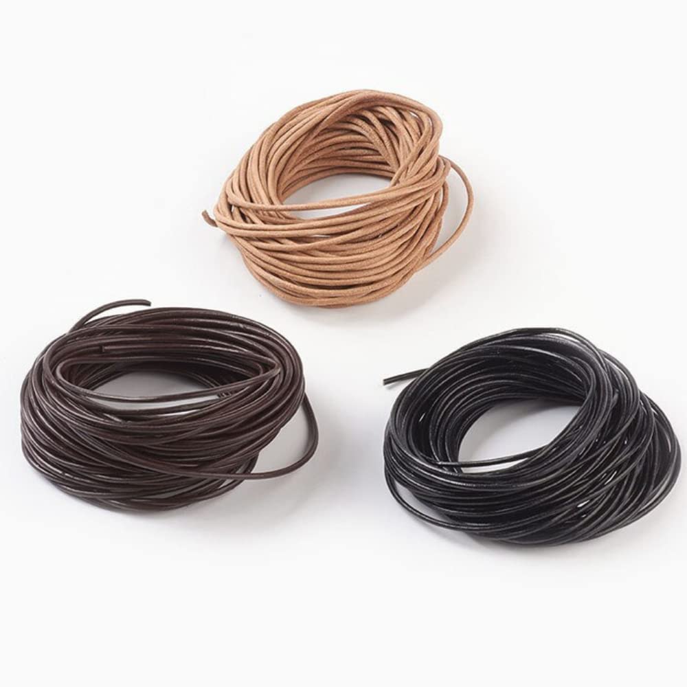 Cuerda de cuero de vacuno resistente de 3.0 mm para crear joyas duraderas