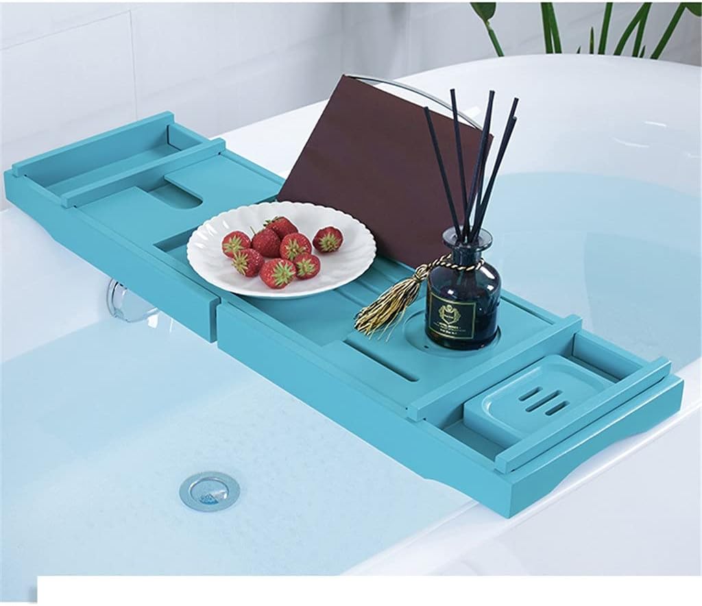 Household Bathtub Rack Hotel Immersion Retractable Bathtub Rack Bath Rack Bathtub Tray Bathtub Cover Bathroom Rack(Style A)