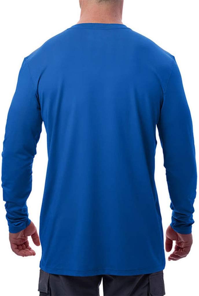 Arctic Cool Men’s Crew Neck Instant Cooling Pocket Workwear Moisture Wicking Performance UPF 50+ Long Sleeve Shirt - Image 2