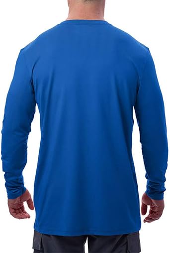 Arctic Cool Mens Crew Neck Instant Cooling Pocket Workwear Moisture Wicking Performance UPF 50+ Long Sleeve Shirt