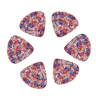 Ensemble de 12 médiators de guitare Blooming Flowers pour guitare acoustique, guitare électrique, contrebasse, ukulélé - Les Beatles, Paul McCartney, John Lennon, RIngo Starr, George Harrison Ensemble de 12 médiators de guitare Blooming Flowers pour guitare acoustique, guitare électrique, contrebasse, ukulélé – Image 2