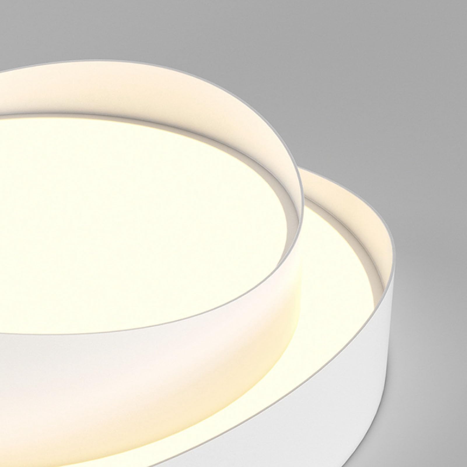 Yctze Nowoczesne ściemniaczowe LED Sufit Lightrut 3 Kolorowa Temperatura 3000K -6500K do Sypialni, Kuchni, Salonu - Elegancki Biały Design