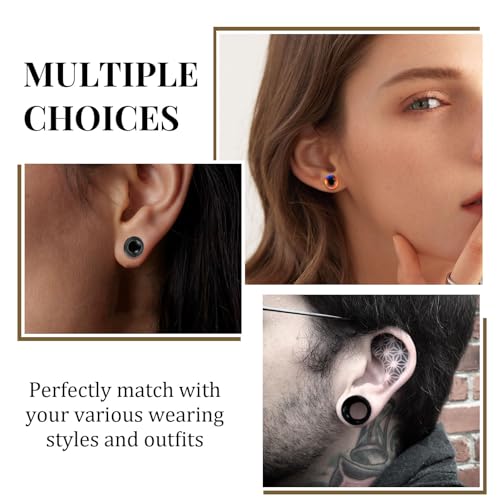 16 Stück Silikon Ohr Tunnel Plug, Hollow Silikon Tunnel Plugs Weich Silicone Double Flared Flexible Stretching Expander 6-20mm Ohr Expander Piercing für Männer Frauen (Bunt 2)