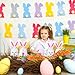 Spakon 200 Pcs Easter Treat Bags Cute Plastic Carrot Shape Cone Easter Bags with Twist Ties DIY Long Ear Snack Gift Bunny Bag for Easter Holiday Cookie Candy Storage Packaging Supplies Party Favor