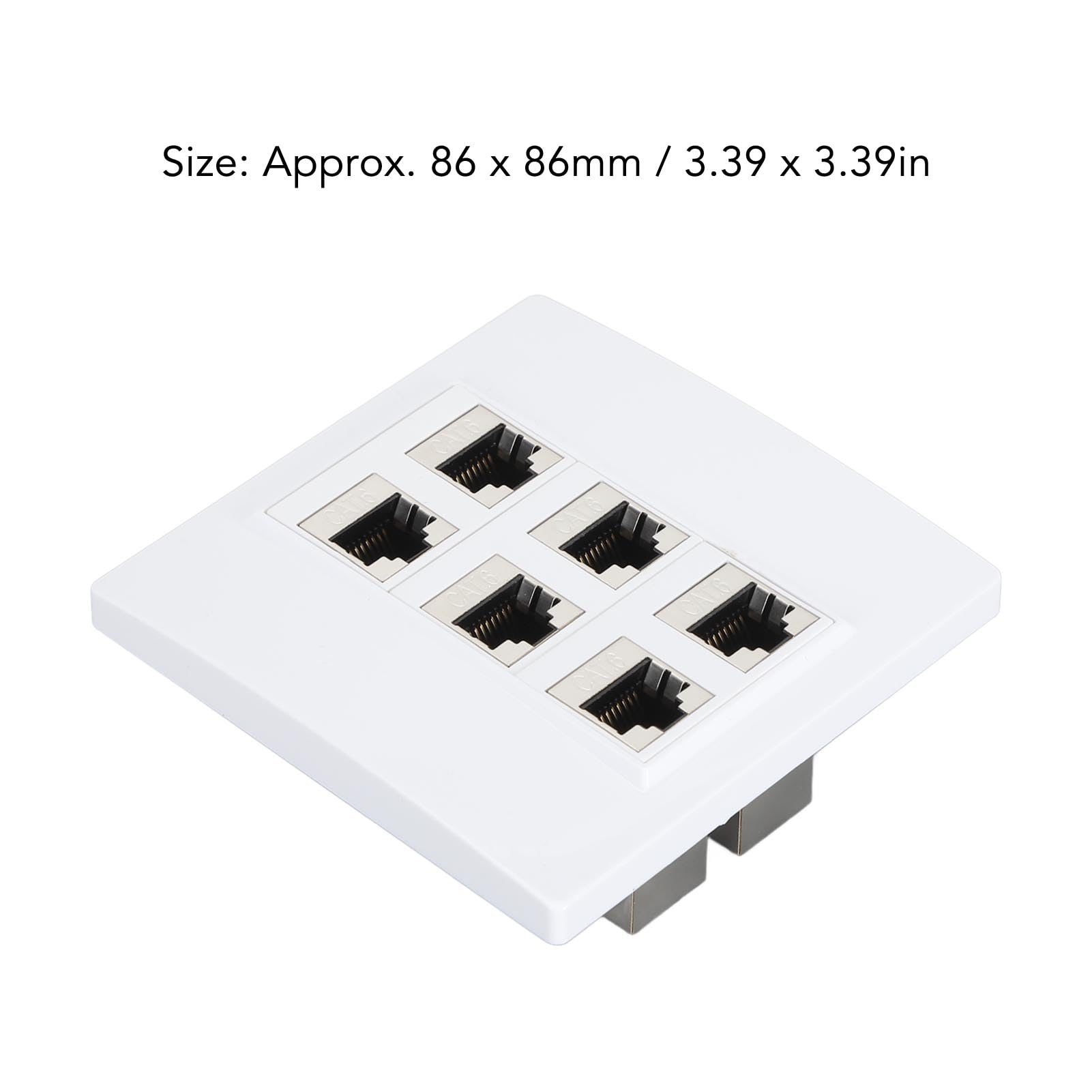 Presa per Piastra a Muro Ethernet Cat6, Piastra Jack per Accoppiatore a Muro Keystone a 6 Porte RJ45 da Femmina a Femmina