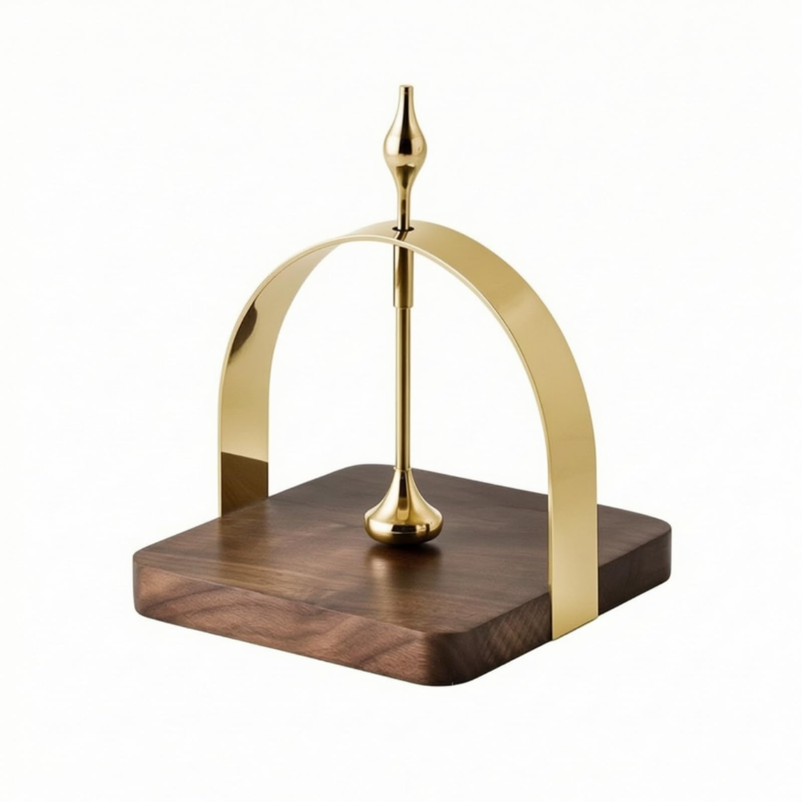 Pañuelos Mesa Morno Servilletero con Base Inpendiente Servilletero con Brazo Central para Tocador, Array, Dorado, Grande 15CM