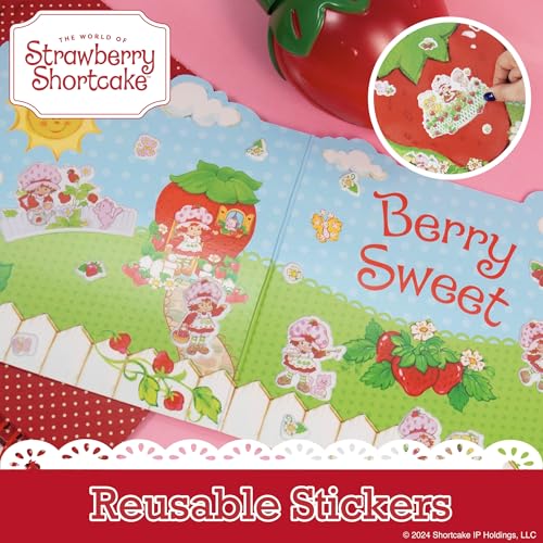 Image of Strawberry Shortcake Puffy Sticker Playset, Cute Puffy Stickers & Double-Sided Play Scene, Sticker Books for Kids, Toddler Activity Book, Kids Activities, Reusable Sticker Book