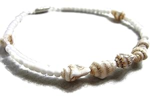 Seashell Anklet, White Beach Anklet for Women