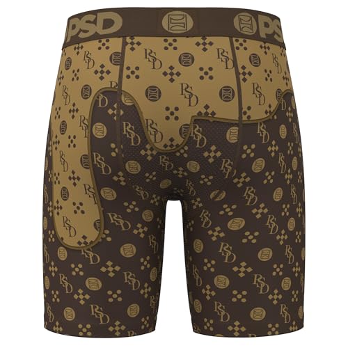 PSD Mens Wf Luxe Drip Brn Boxer Brief - Multi, M4