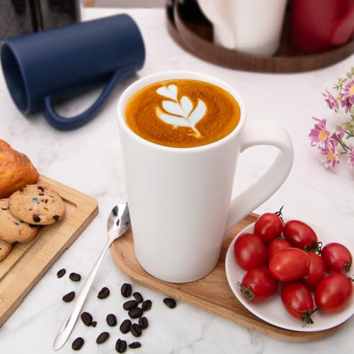 Taza grande de cerámica de 18 oz con asa miniatura 3