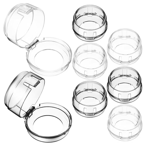 HEALLILY Cubierta Protectora para Pomos de Cocina de Gas Diseño de Orificio Grande para Seguridad Niña, Paquete de 8 Unidades Fácil de Usar
