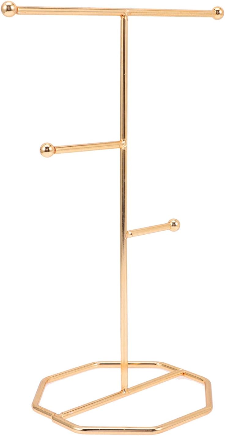 GALPADA Jewelry Stand Organizer with Earring Holder and Necklace Holder, Large Iron Jewelry Display Rack for Rings, Headbands, and Hair Accessories Storage for Women