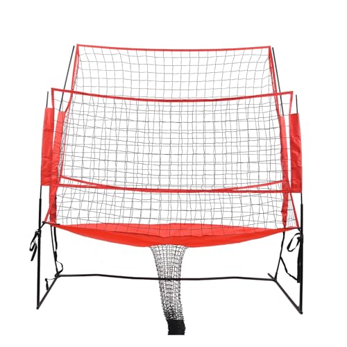 Volleyball Bounce Back Net - Portable Stable Iron Pipe Rebounder Net for Volleyball - Multifunctional Training Supplies, Height Adjustable Practice Net for Backyard Beach Garden