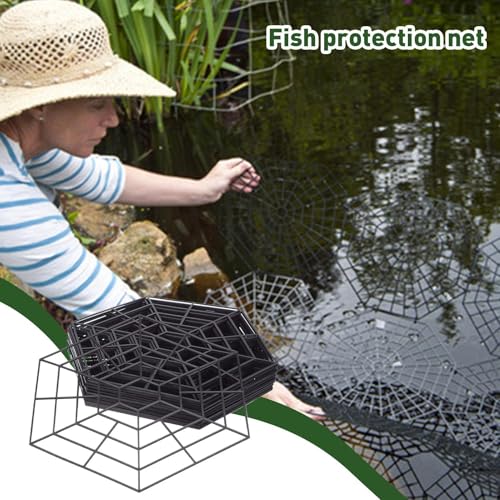 Red protectora de peces de estanque exterior y sistema flotante anticaídas 3