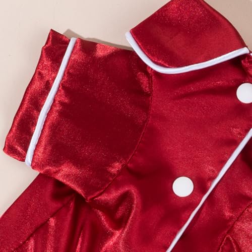 Disfraz cachorro pijamas elegantes satinados con lazo XL miniatura 3