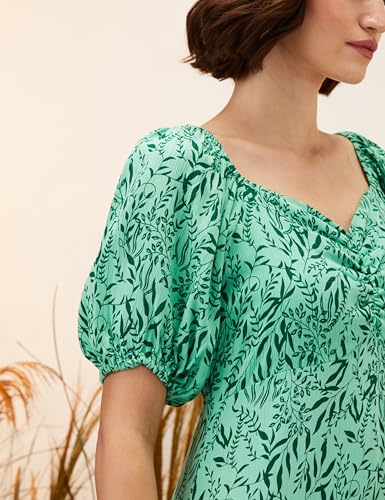 Image of Amazon Brand - Eden & Ivy Women's A-Line Crinkled Rayon Empire One Piece Midi Length Tiered Dress (Available in Plus Sizes)