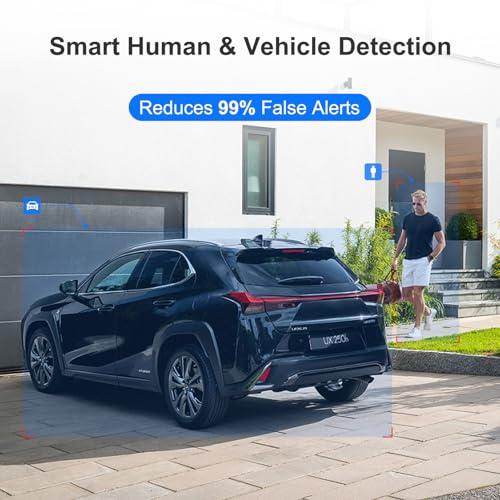 Image of Anpviz 4k 8MP Wired Dual Lens PoE IP Camera, 180 Panoramic Security Camera | Strobe Red & Blue Light and Audio Alarm, Smart Dual Light, Human /Vehicle Detection, 2 Way Audio, IP67 Waterproof
