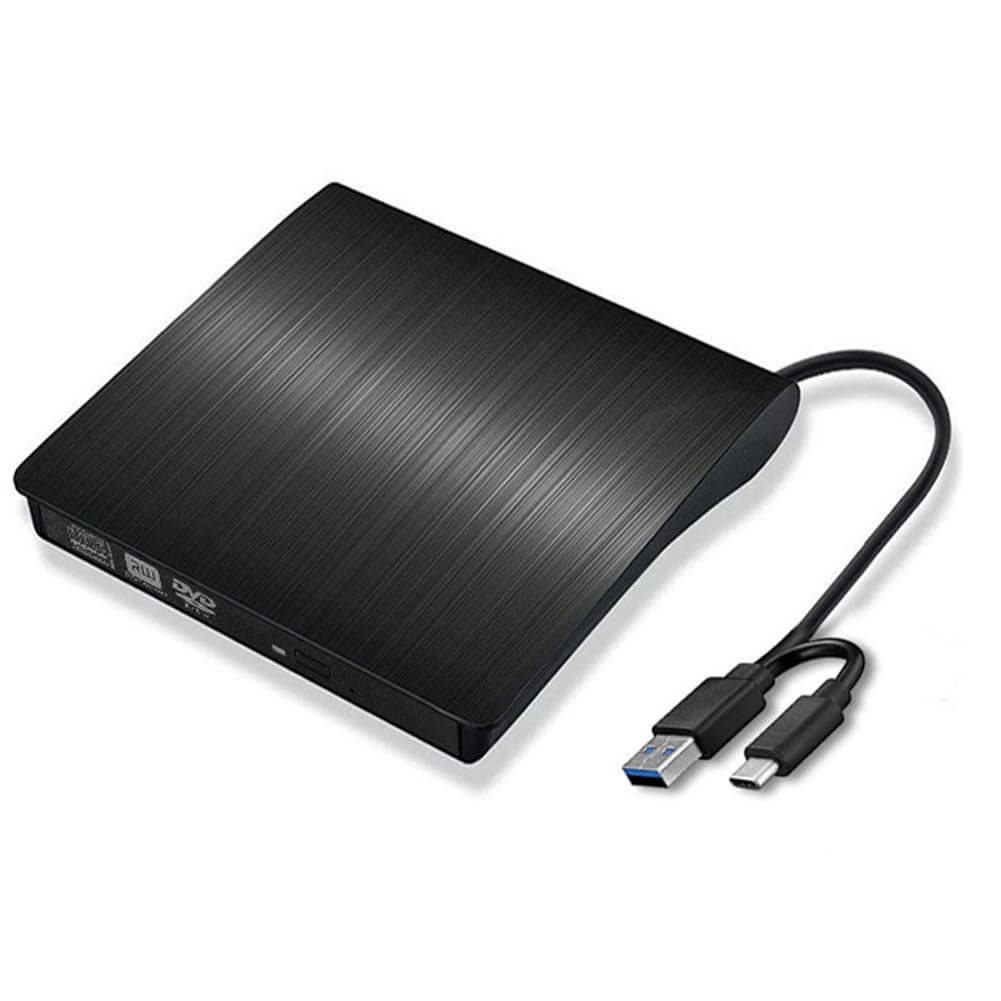 Graveur Blu-Ray Double Interface, Finition Brossée, USB 3.0, Lecteur Optique Externe, Graveur DVD/CD, Lecteur DVD Externe pour Ordinateur Portable