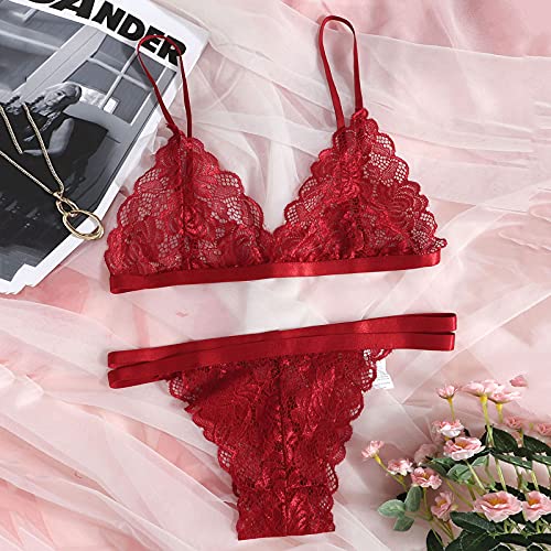 Womens Sexy Lingerie Sets Borduurwerk BH en Broek Kant Ondergoed Nachtkleding Vrouwen Kant Lingerie Sexy Bralette… - Afbeelding 4