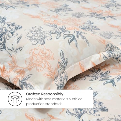 Image of Rivermoor Ultrasoft Bedsheet for Double Bed | Queen Size Bed Sheet with 2 Pillow Covers | 88 x 96 Inches | Breathable & Hypoallergenic | French Cream