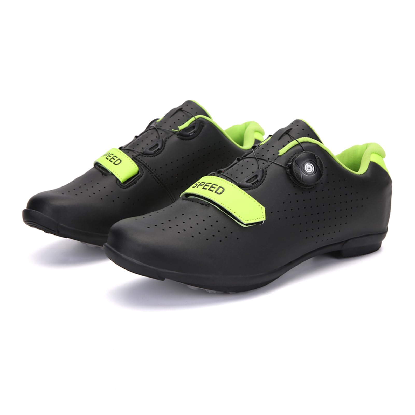 Zapatillas De Ciclismo, Zapatillas De Bicicleta De Montaña Y Carretera con Suela De Goma, Zapatillas De Bicicleta Sin Bloqueo con Sistema De Cordones De Rotación Rápida