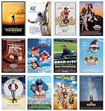 ArtDirect GalleryPack Wall Art – 12 Unframed 8x12 Movie Poster Prints Baseball Movies, Collectible Décor for Home or Office