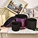 TOPFUND Purple Heavy Duty Crystal Singing Bowl Carrying Case 12 Inch with 2 Sponge Padded Sleeves 10