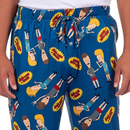 MTV Mens' Beavis and Butt-Head Logo TV Show Sleep Pajama Pants3