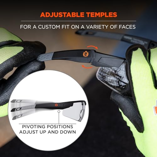 Image of Ergodyne Skullerz Dellenger Anti Scratch Safety Glasses with Adjustable Temples, Anti Fog, z87