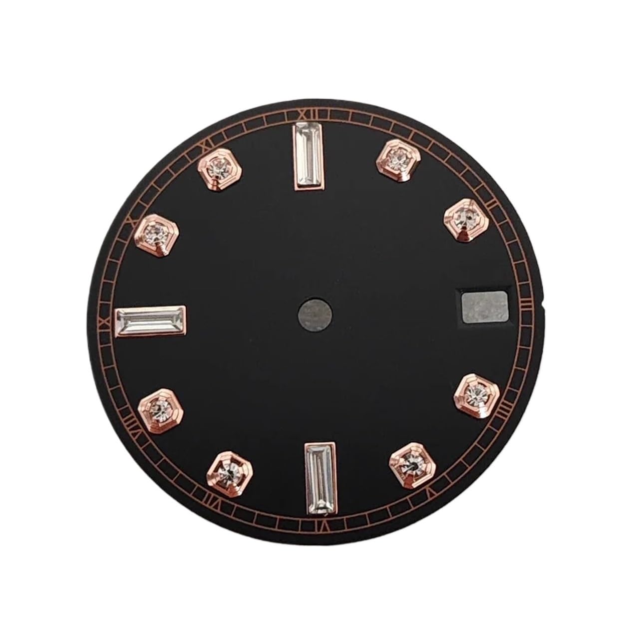 Cadran de montre de 28,5 mm pour mouvement NH35 NH36 noir