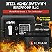 KOFAIR Safe Box for Home Safe (0.23 Cubic Feet) with Fireproof Bag, Personal Money Safe for Cash Saving, Mini Safe Box with Key, Digital Safety Box with Light, Money Lock Box
