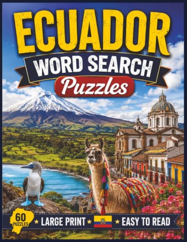 Ecuador Word Search Puzzles: For Kids and Adults of All Ages! | 8.5x11 inches | 60 Puzzles | Large Print | Easy to Read (Countries of the World) image 2