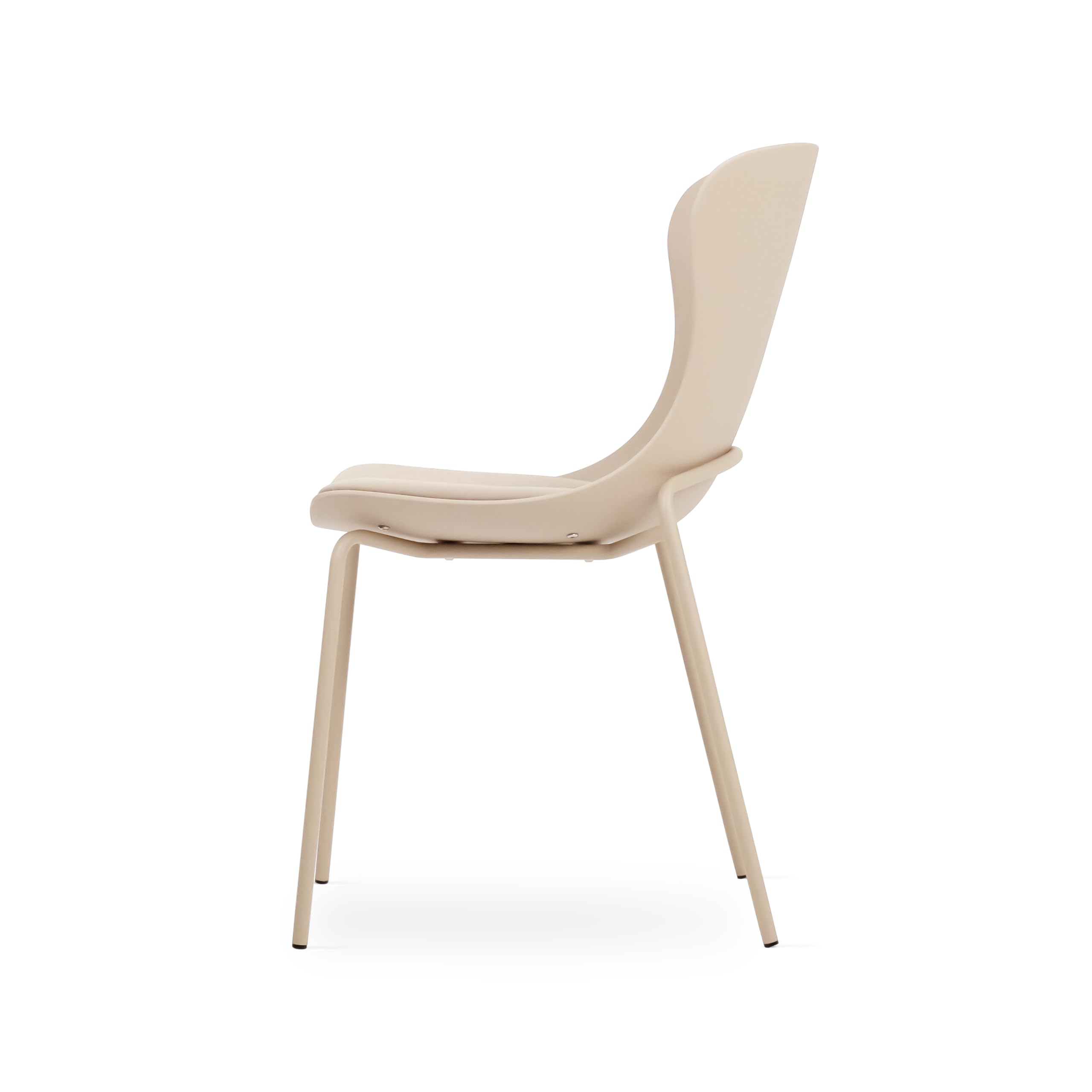Mobili Fiver, Sedie Zoe, set da 2, Beige, Polipropilene, Sedie Moderne per Cucina, Soggiorno