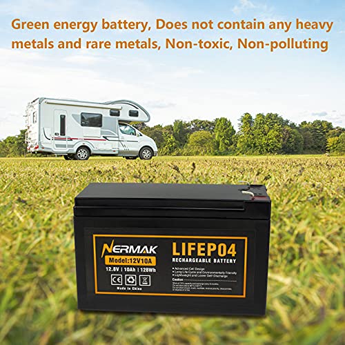 Nermak 12V 10Ah LiFePO4 2-Pack