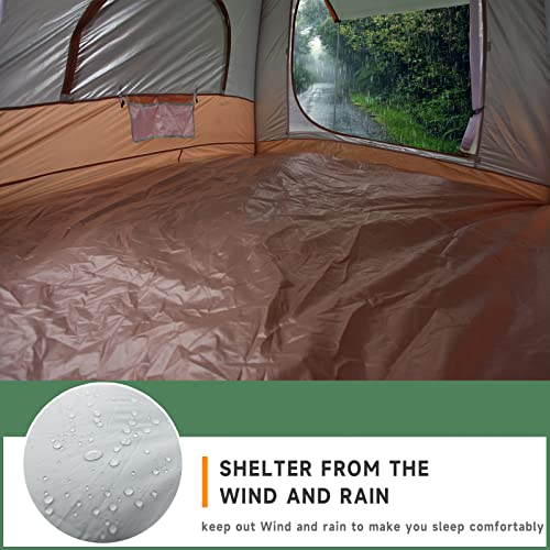 Umbalir Uniseks opblaasbare tent voor volwassenen ademend licht en regenbestendig bruin + Zilver groot grootes Zelt - Afbeelding 5