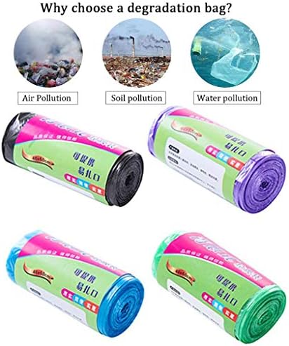 DEELIN Bin Bags Bin Liners Vest-type Large Garbage Bag Thick Roll Disposable Plastic Bag For Household Use(Purple,1 Roll)