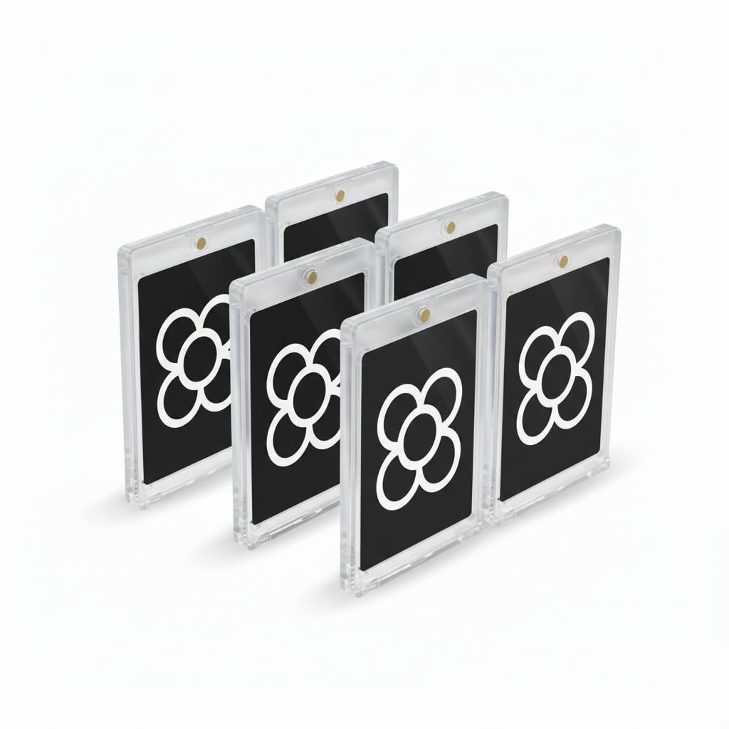 DOJA Barcelona Magnetic Card Holder 130PT – Pack of 6 – Magnetic Rigid Case, Collector Cards, UV Protection – Magnetic Card Holder, Acrylic Frame for Trading Card