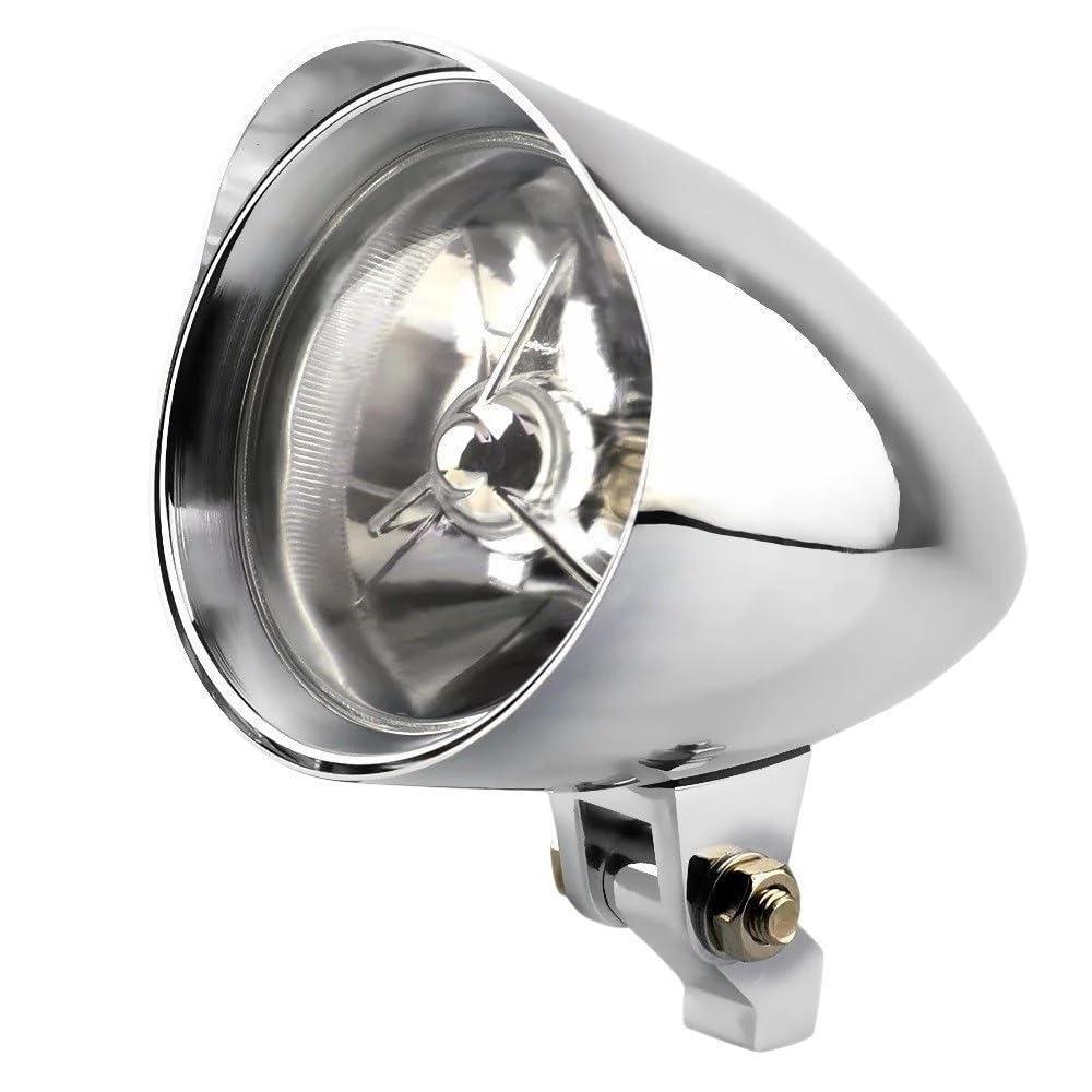 Moto Faro Anteriore Faro anteriore per moto da 4,5 pollici H4 Lampada per visiera frontale per custom per Chopper per Softail per Sportster