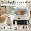 Lesure Self Cleaning Litter Box - Open-Top Automatic Cat Litter Box with APP Control & Anti-Pinch Sensor, for 3.3~18 lbs Cats, Odor Control, Includes 2 Sifters & 1 Roll Waste Bags