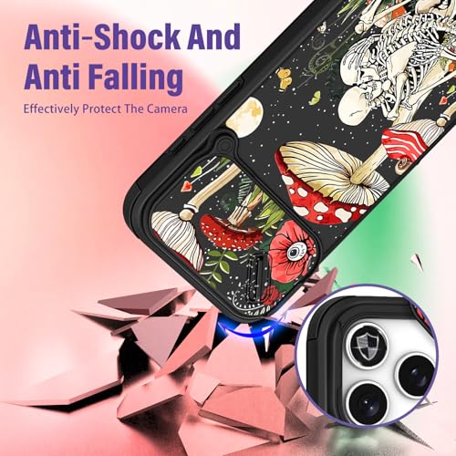 Image of Funermei for iPhone 17 Pro Max Case - Women Girls Cute Phone Cover Pretty Girly Aesthetic Black Butterfly Unique Design with Slide Camera Cover and Dual Protection Funda for iPhone 17 Pro Max Case
