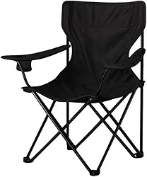 Bogu Store - Cadeira Dobrável para Camping Portátil Resistente 120 kg Estrutura Metálica com Bolsa de Transporte para Praia Pesca Jardim