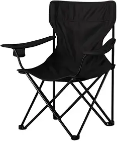 Bogu Store - Cadeira Dobrável para Camping Portátil Resistente 120 kg Estrutura Metálica com Bolsa de Transporte para Praia Pesca Jardim