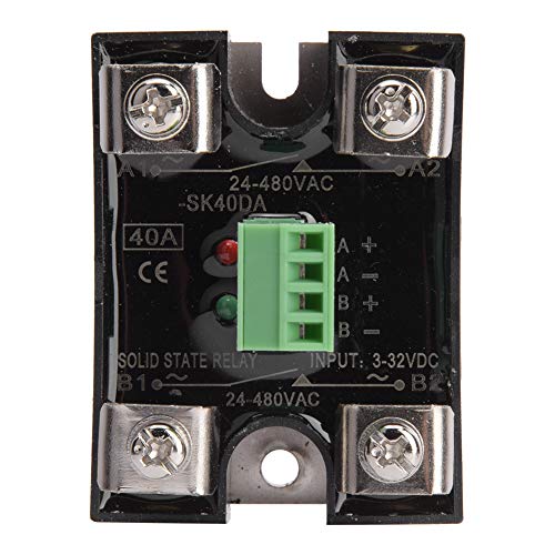 DC AC Solid State Relay, Berm Channel DC Control, Industrial Solid State Relay, Solid State Relay 10A/25A/40A reliables AC Switching with Watertight Design(40A(Berm SK40DA))