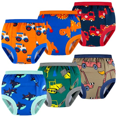 Image of BIG ELEPHANT Toddler Training Pants, Soft Cotton Absorbent Training Underwear for Baby Boys & Girls