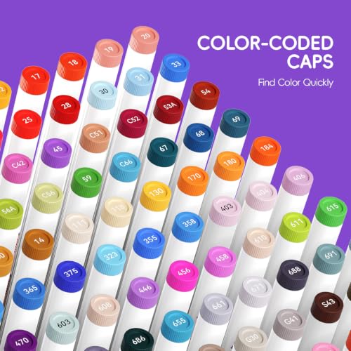 Image of Arrtx 150 Colors Markers Paint Pens, Acrylic Paint Pens for Artists Adults Coloring Drawing Cartoon Anime Comic - Brush Tip for Rock Painting, Wood, Canvas, DIY Crafts Making Art Supplies