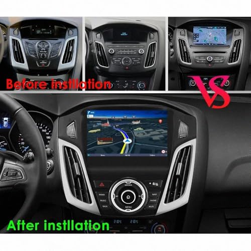 Pantalla de coche con Carplay inalámbrico para solucionar mapas en Focus 3 2