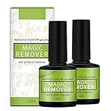 【Set de Ahorro de 2 Piezas】2 gel removedor esmalte de uñas (2 x 15 ml), empaquetados en una pequeña caja para facilitar su uso sobre la marcha. Con este magic remover, ya no tendrás que ir al salón de belleza. Muy fácil de usar, puedes cambiar tu estilo cuando quieras sin gastar mucho dinero.