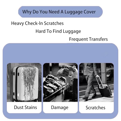 Clear Pvc Luggage Protectors,Clear Suitcase Covers for Luggage,Waterproof,Dustproof, Anti-Scratch Transparent Luggage Cover,Travel Suitcase Protective Cover Case for 28Inch3