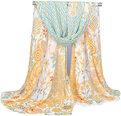 Women Lady Fashionable Silk Long Soft Peacock Scarf Wrap Shawl Stole