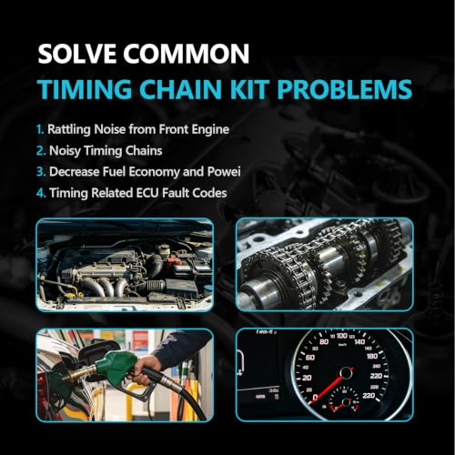 Image of AUCERAMIC Engine Timing Chain Kit W /Sprocket & Tensioner Fit for Subaru